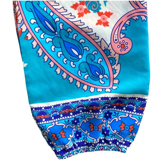 Peach Love California Summer Paisley Blouse Size M - Picture 10 of 14